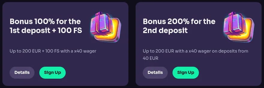 Willkommenspaket WinSpirit Casino Bonus